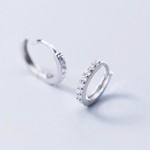 Silver huggie hoop earrings-12mm Silver SH002